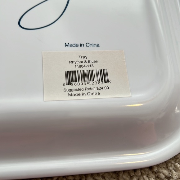 Cute melamine serving tray platter rhythm and blues paisley - Picture 6 of 6